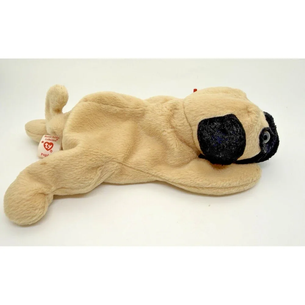 TY Beanie Baby Pugsly Pug Dog Plush 1996 Retired New No Tags Stuffed Animal